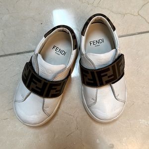 Fendi original leather kids shoes girls or boys unisex size 22